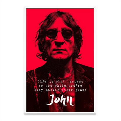 Red-toned John Lennon canvas artwork for living room