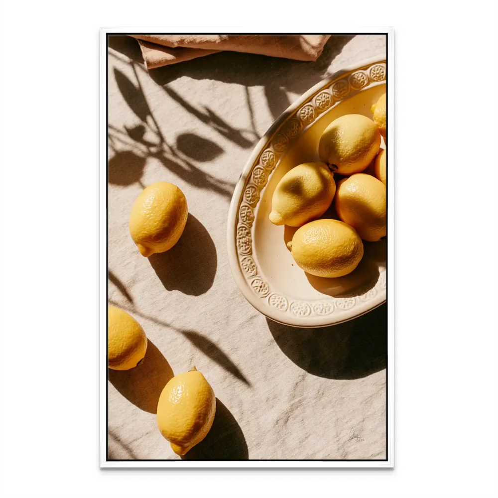 Golden Lemons Canvas Art | Warm Still Life Wall Decor - Image 8