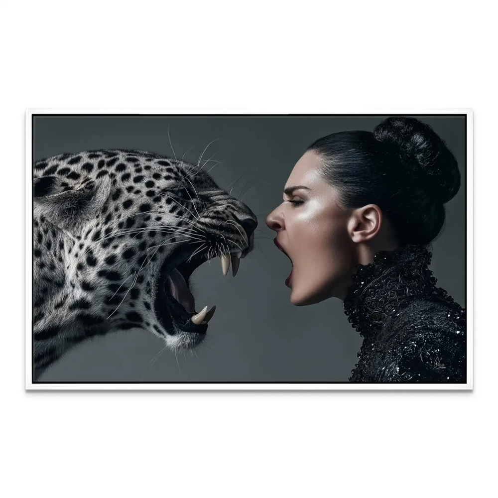 Wild Leopard Woman Canvas Picture – Modern Wall Art - Image 7