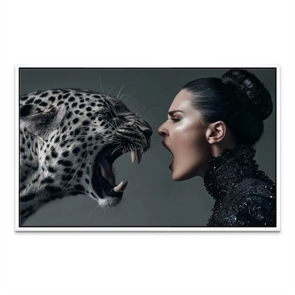 Wild Leopard Woman Canvas Picture – Modern Wall Art - Image 7