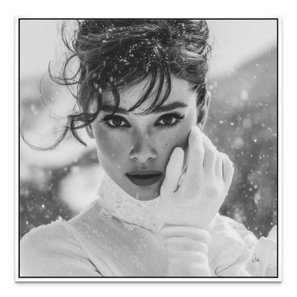 Mid-century fashion portrait suitable for sophisticated wall decor