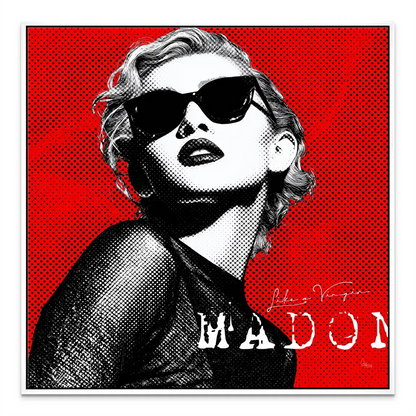 Statement canvas art featuring 80s music icon for a gallery wall