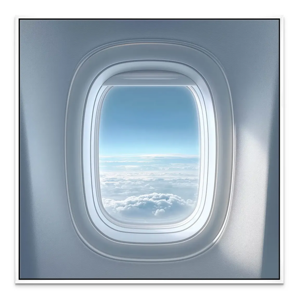 Airplane Window Horizon Canvas Art Serene Sky Wall Decor - Image 8