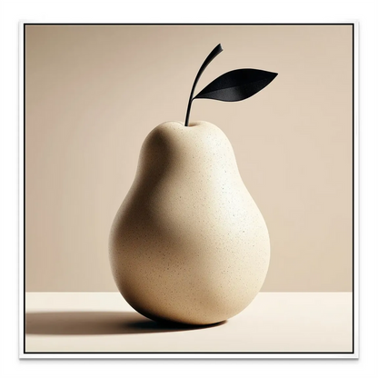 Elegant pear canvas painting ideal for dining areas and offices.