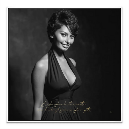 Versatile wall art of Sophia Loren suitable for bedroom or study interiors.