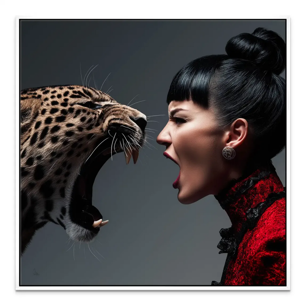 Leopard Diva Canvas Art - Fierce Leopardess Portrait for Wall Decor - Image 8