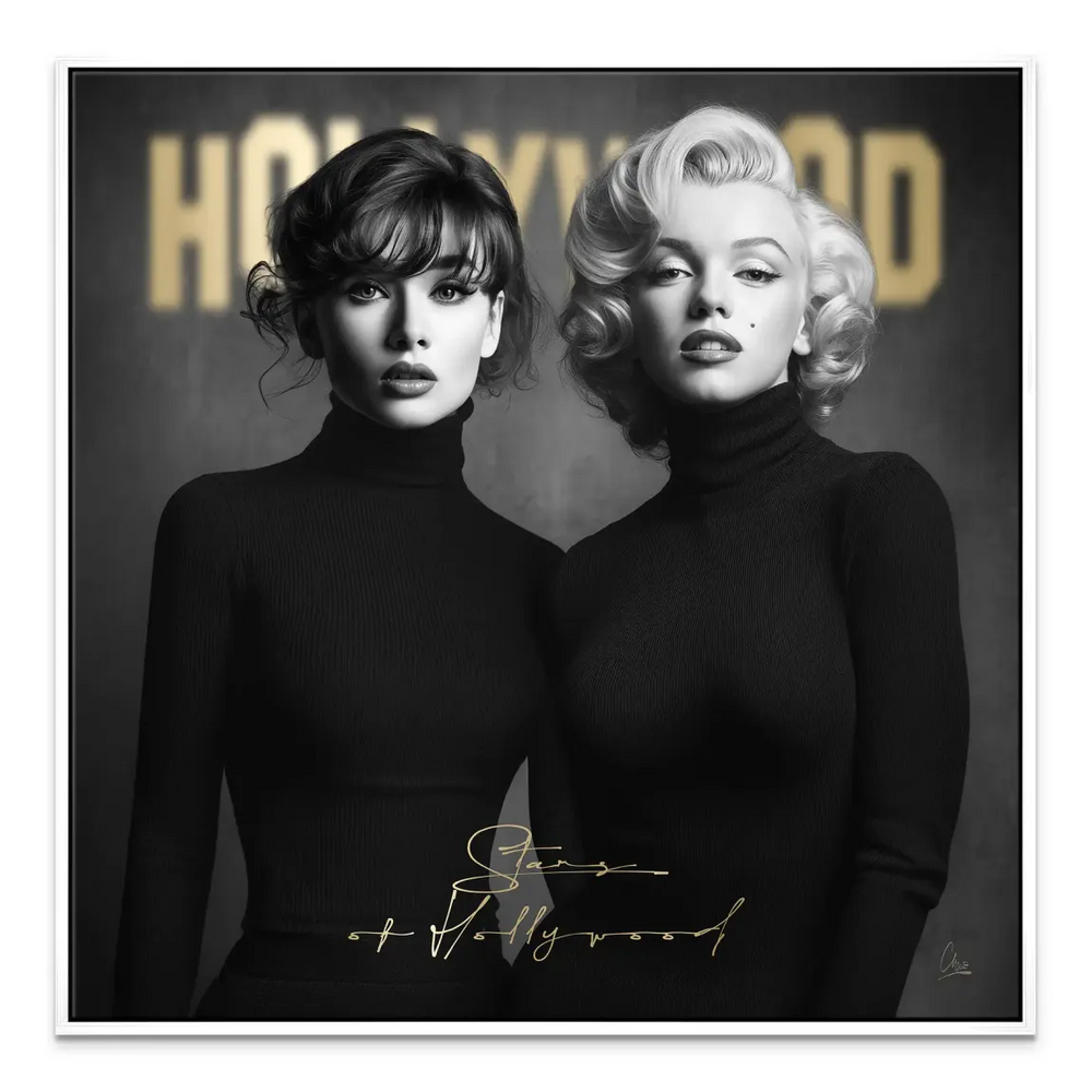 Iconic Hollywood-inspired canvas art for home office or lounge