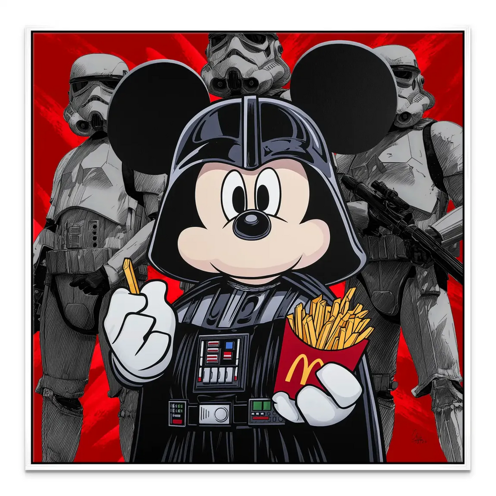 Mickey Mouse Darth Vader Canvas Painting | Pop Graffiti Wall Art - Image 7