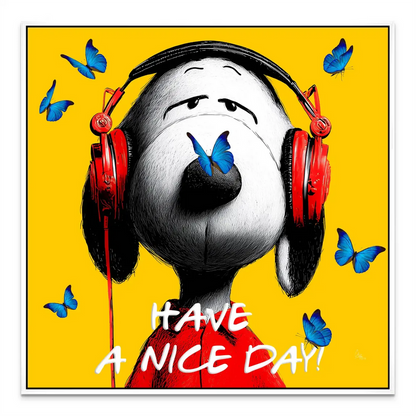 Snoopy canvas art ideal for cheerful, colorful decor