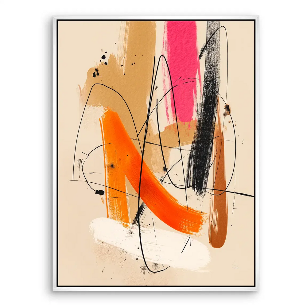 Free Dynamic Abstract Canvas Painting—vibrant wall art with energetic motion
