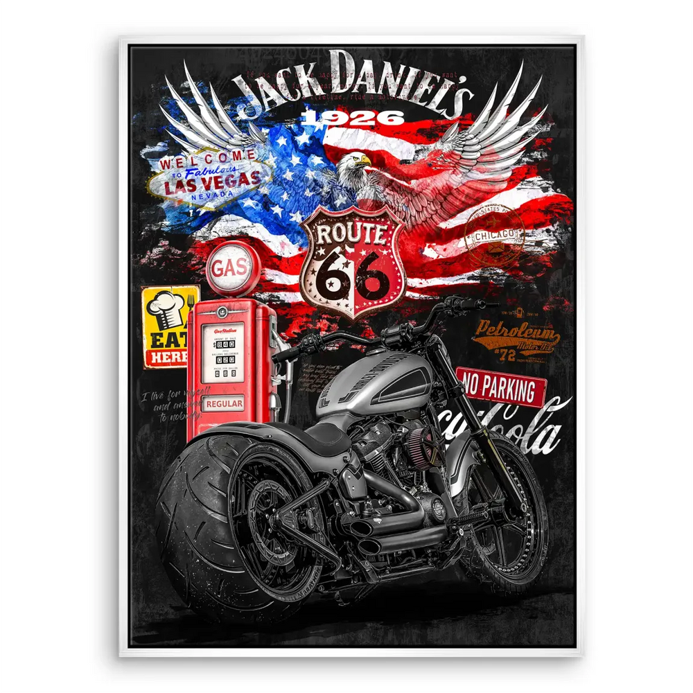 Harley Freedom Pop Art Canvas – Vintage Americana Wall Art - Image 8