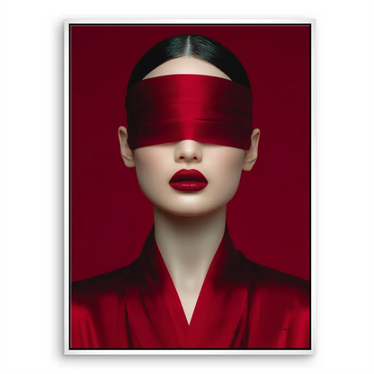 Blind Art Canvas Portrait with Red Blindfold - Wall Art - Image 8