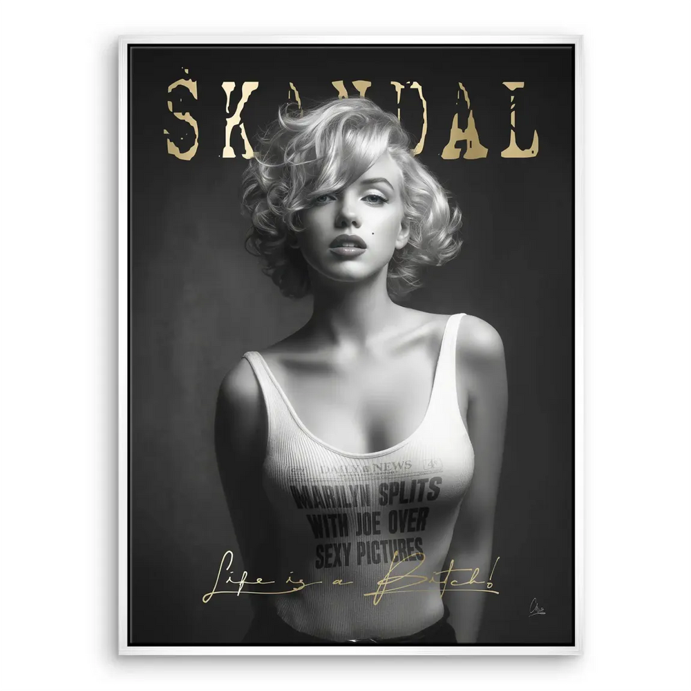 Overall glamour-pop wall art blending classic Hollywood with contemporary bold design.