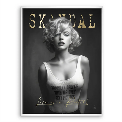 Overall glamour-pop wall art blending classic Hollywood with contemporary bold design.