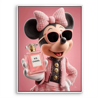Contemporary pop art Minnie Mouse canvas with fashion theme