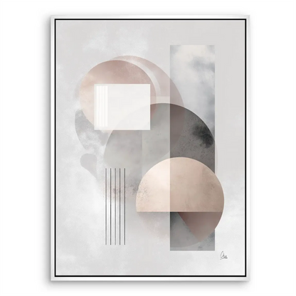 Elegant modern art piece featuring soft curves and geometry for contemporary decor