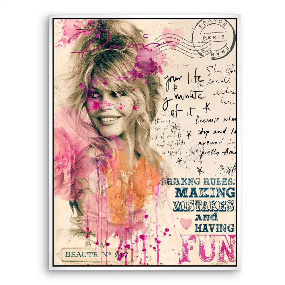Brigitte Bardot Paris Canvas Art - Boho Wall Decor - Image 8