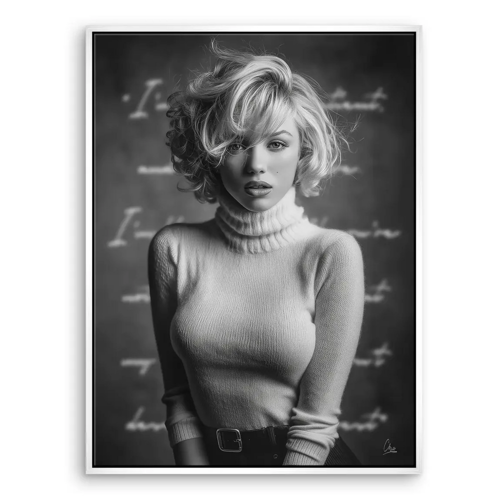 Marilyn Monroe Icon Canvas Print - Timeless Black & White Wall Art - Image 8