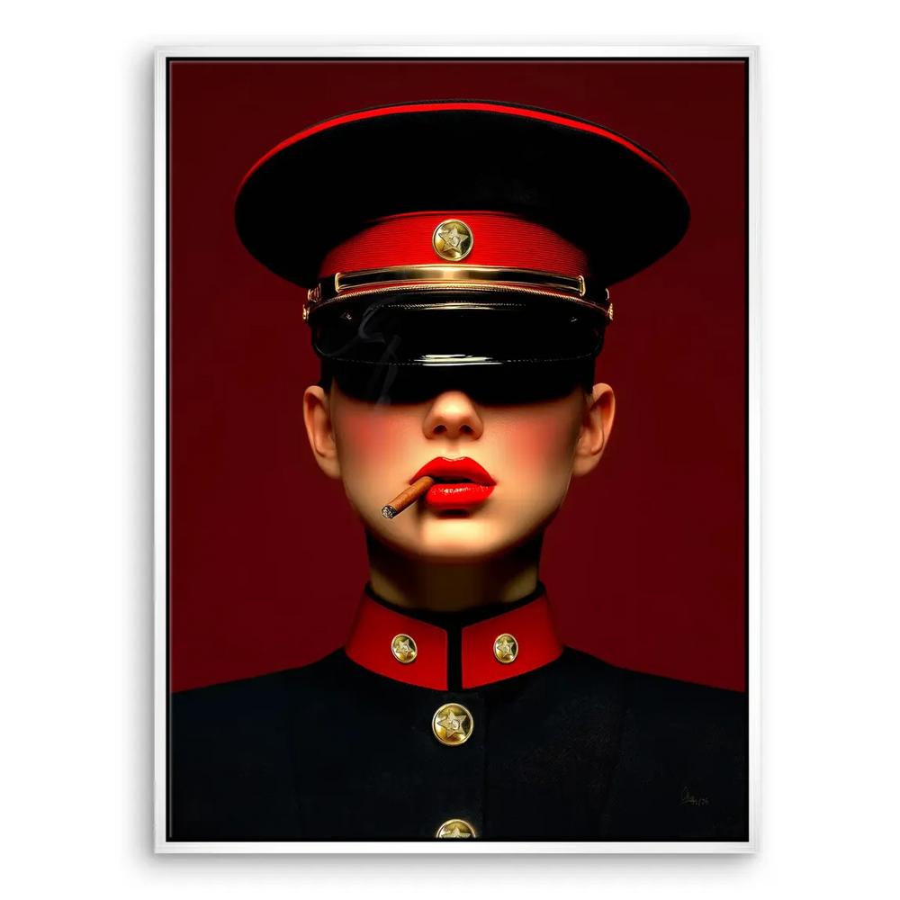 Russian Girl Canvas Art — Fashion Wall Art with Military Chic - Image 8
