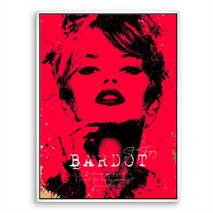 Fashion inspired wall art featuring 20th century pop culture reference