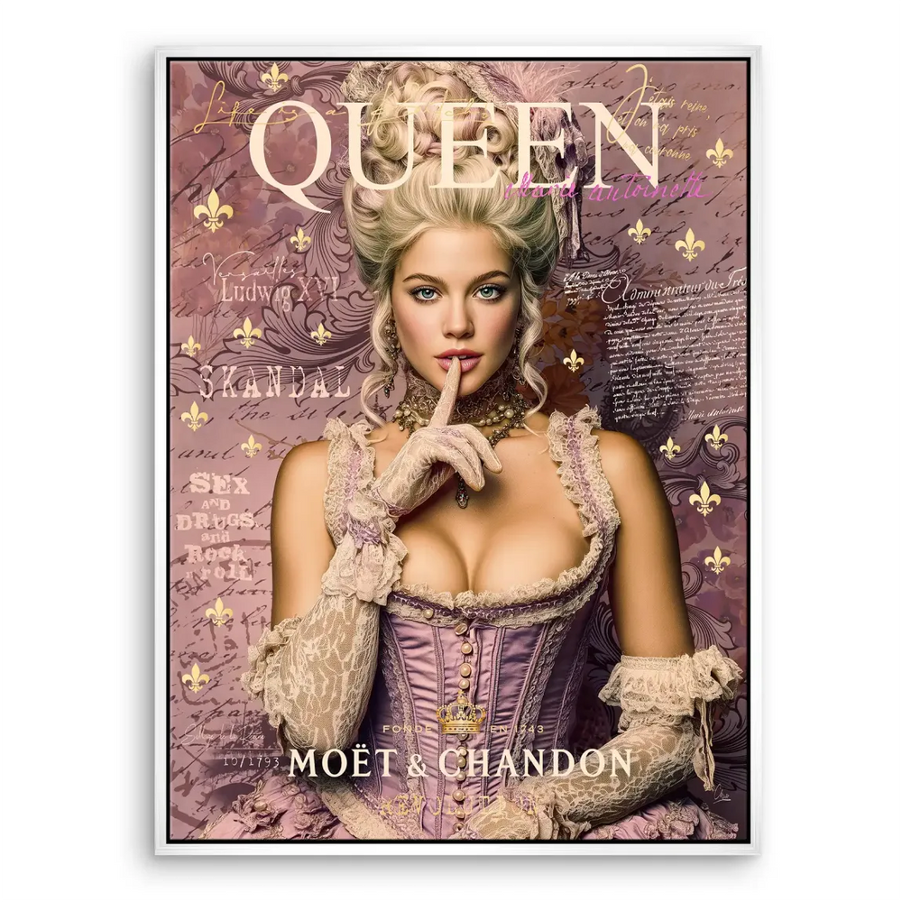 Marie Antoinette Rebel Art Canvas — Rococo Meets Modern Wall Art - Image 8