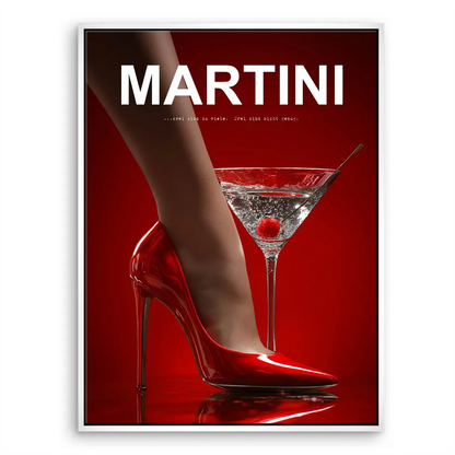 Martini Red Desire Canvas Print - Glamorous Fashion Wall Art - Image 8