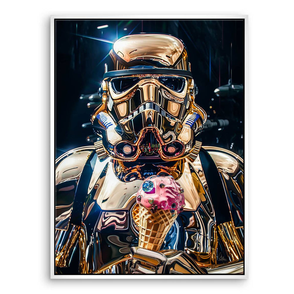Stormtrooper Gold Canvas Picture – Pink Ice Cream Pop Graffiti - Image 8