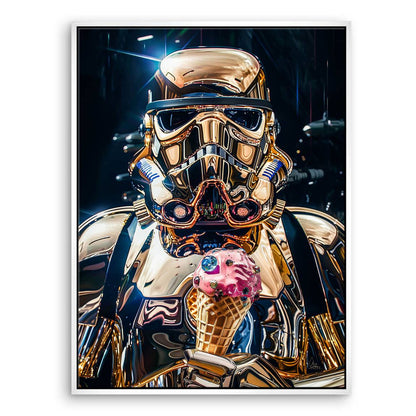 Stormtrooper Gold Canvas Picture – Pink Ice Cream Pop Graffiti - Image 8