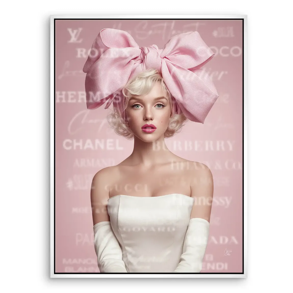 Bold pop art canvas of a glamorous woman looking directly at the viewer