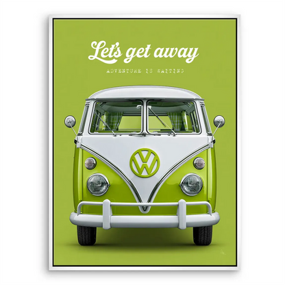 Classic camper van graphic art suitable for cars and travel lovers