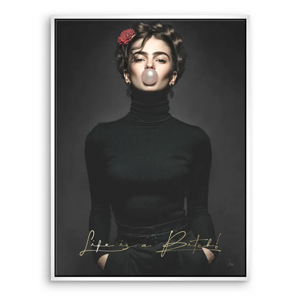Full view of the Frida Kahlo rebel canvas art suitable for contemporary interiors